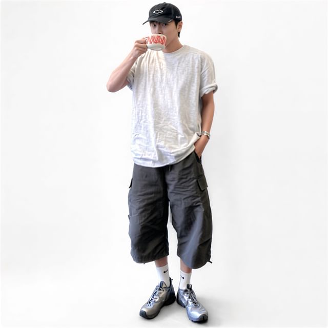 SeoulPop-Premium Boxy Combed Cotton Tee