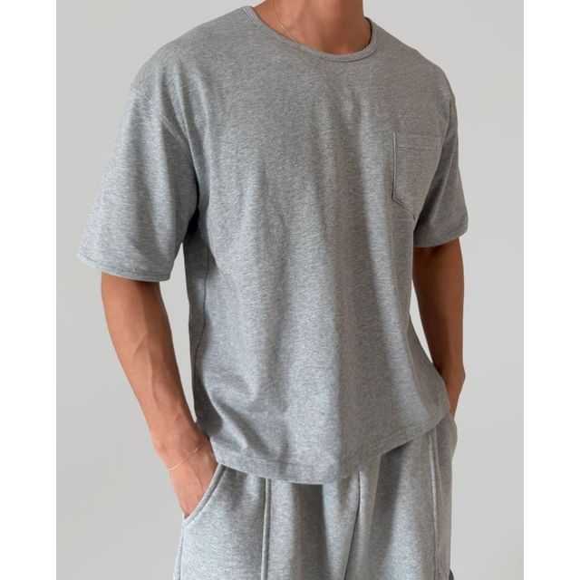 SeoulPop-Short-Sleeve Plain Tee