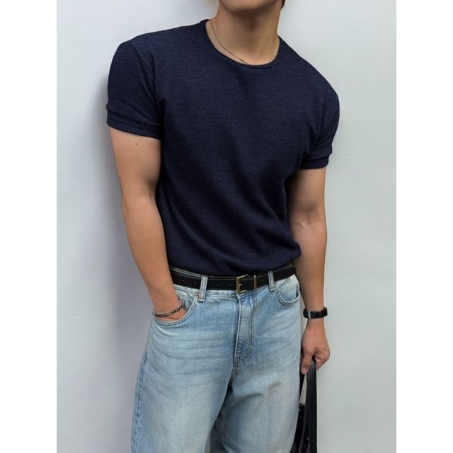 SeoulPop-Short-Sleeve Plain Tee