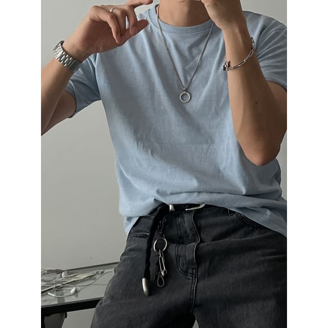 SeoulPop-Short-Sleeve Plain Tee