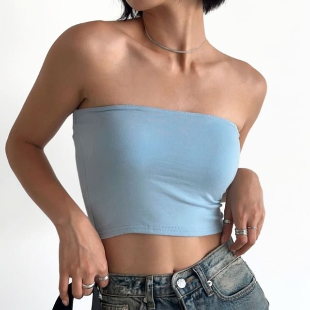 SeoulPop-Strapless Tube Top
