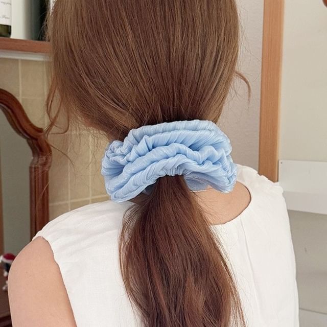 Sesori-Cinched Plain Scrunchie