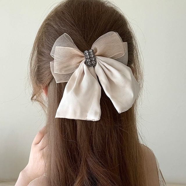 Sesori-Gemstone Ribbon Hair Clip