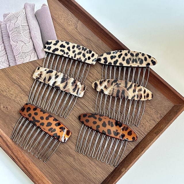 Sesori-Leopard Patterned Hair Comb