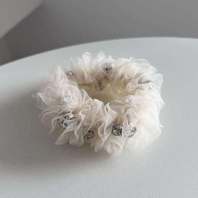 Sesori-Mesh Rhinestone Hair Tie