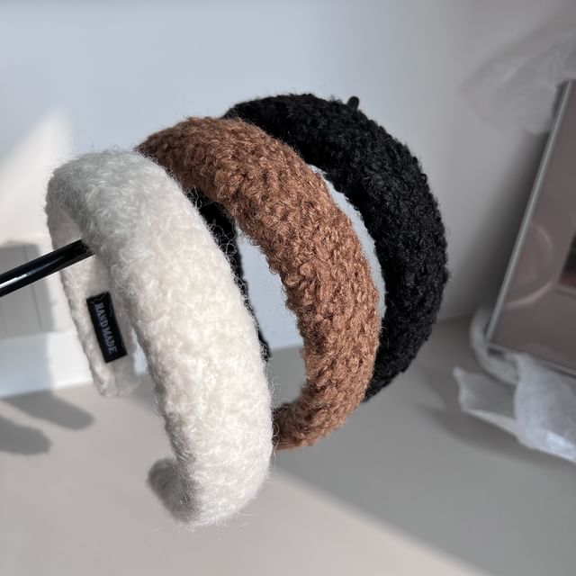 Sesori-Plain Faux Shearling Headband