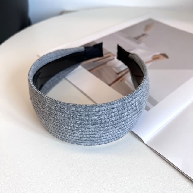 Sesori-Plain Ribbed Wide Headband