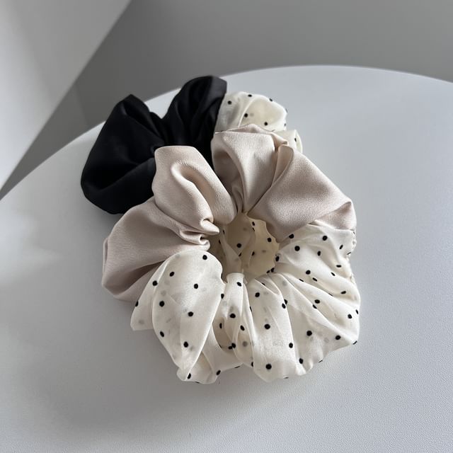 Sesori-Polka Dot Panel Scrunchie