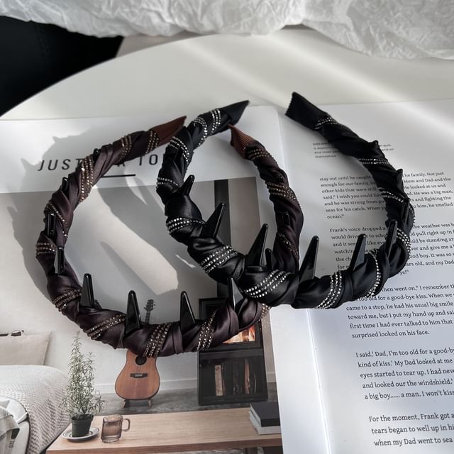Sesori-Rhinestone Fabric Headband