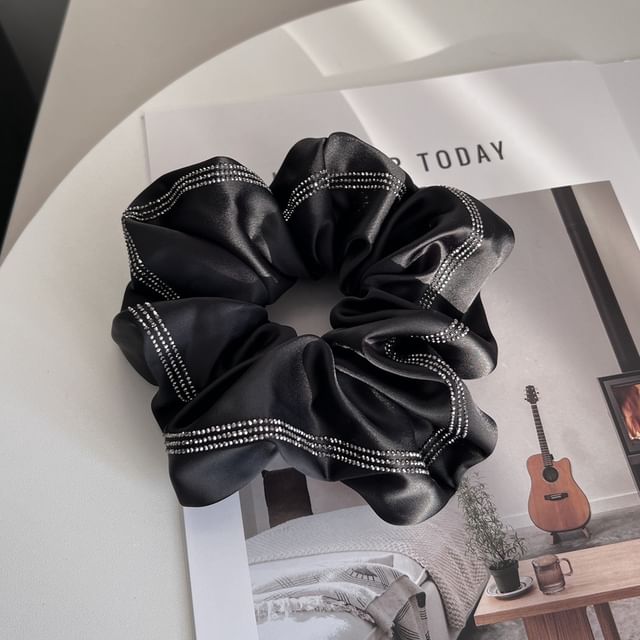 Sesori-Rhinestone Fabric Scrunchie