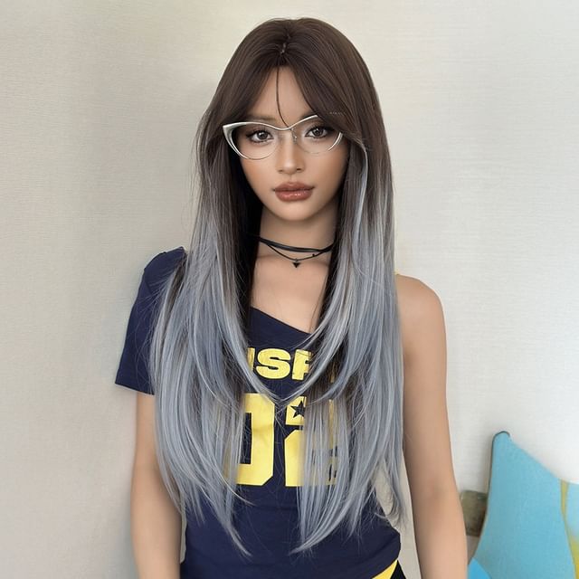 SEVENQ-Gradient Long Full Wig - Straight