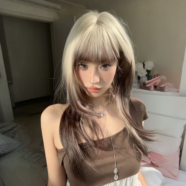 SEVENQ-Long Full Wig - Straight Gradient