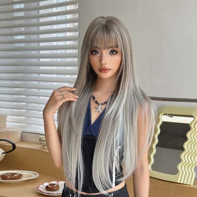 SEVENQ-Long Full Wig - Straight