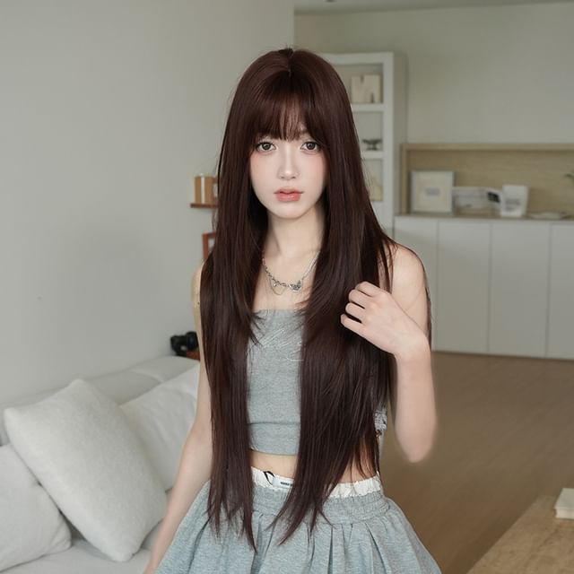 SEVENQ-Long Full Wig - Straight