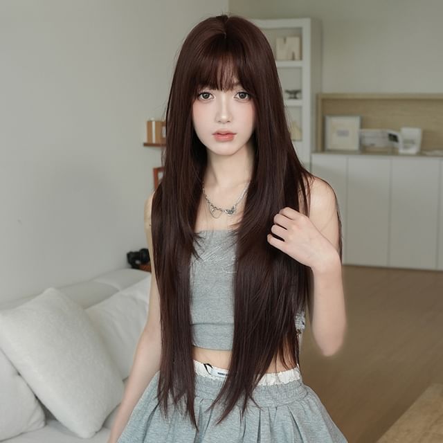 SEVENQ-Long Full Wig - Straight