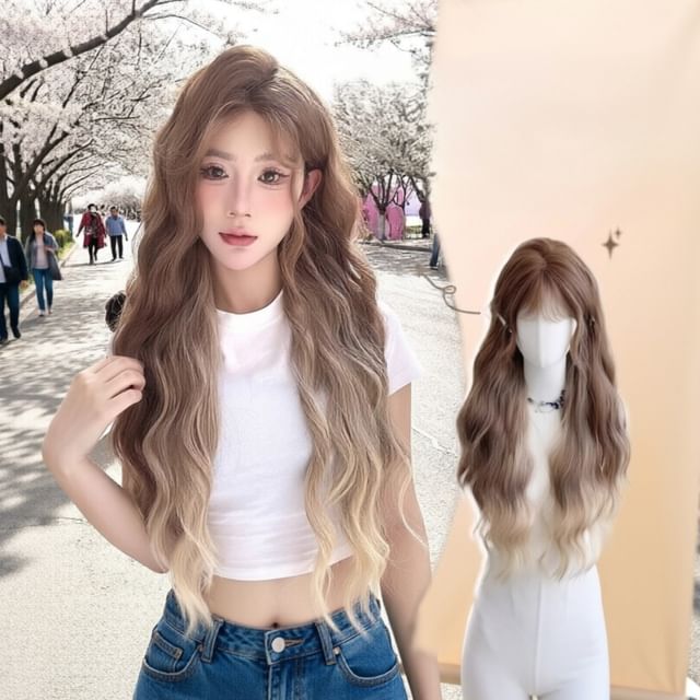 SEVENQ-Long Full Wig - Wavy Gradient
