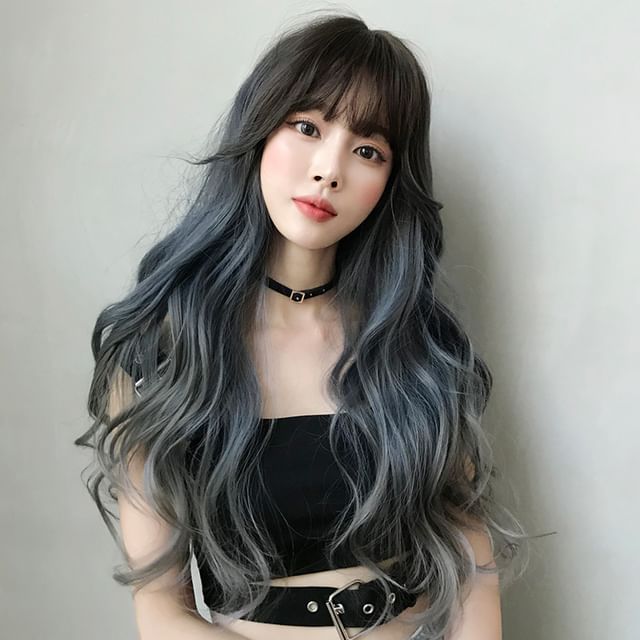 SEVENQ-Long Full Wig - Wavy Gradient