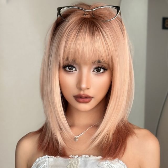 SEVENQ-Medium Full Wig - Straight Gradient