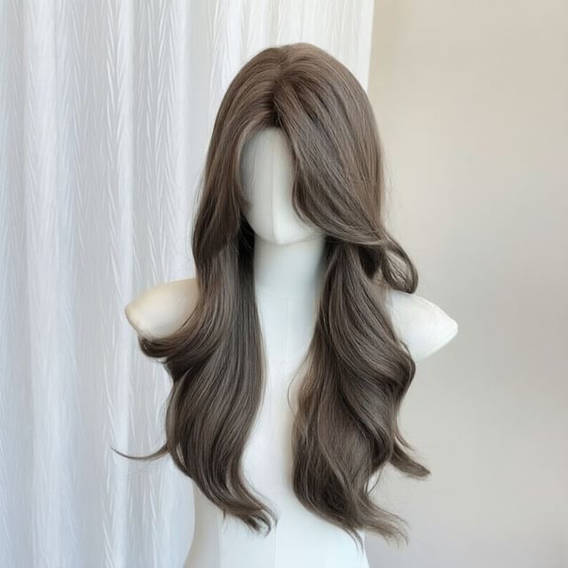 SEVENQ-Set Long Full Wig - Curly Hair Net