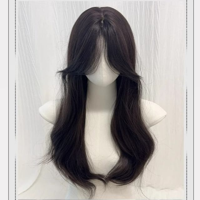 SEVENQ-Set Long Full Wig - Curly Hair Net