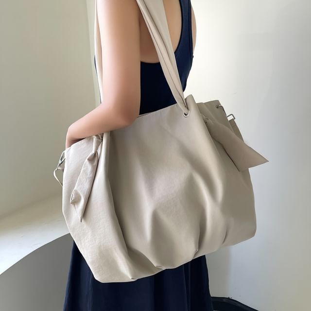 SEVENZ STUDIO-Plain Crossbody Tote Bag