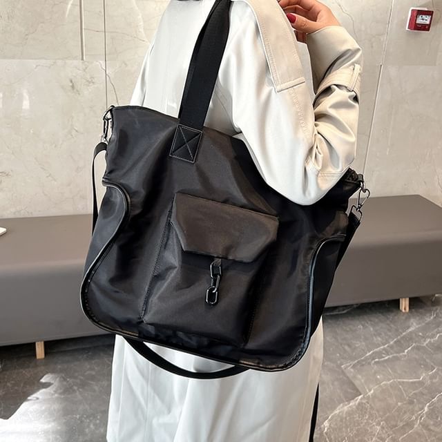 SEVENZ STUDIO-Plain Nylon Tote Bag