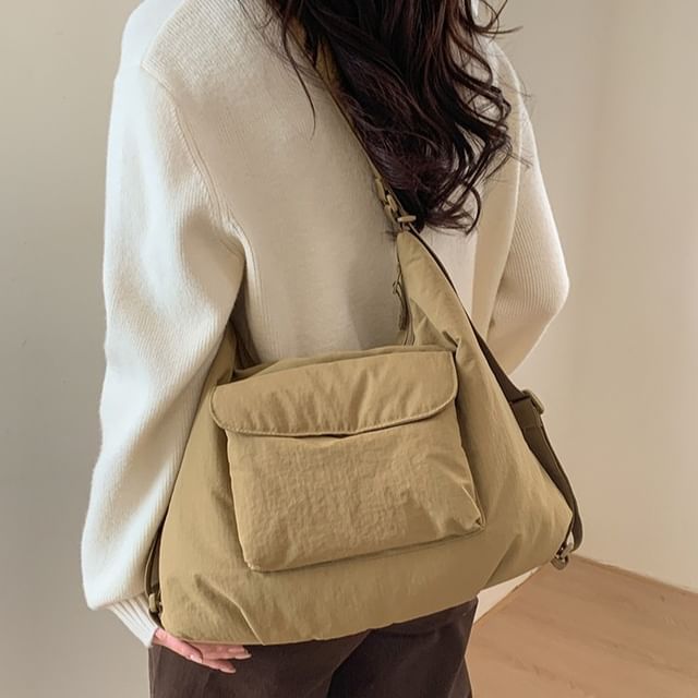 SEVENZ STUDIO-Textile Plain Shoulder Bag