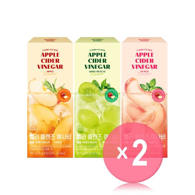 ShakeBaby-5 Zero Cleanse Apple Cider Vinegar - 3 Types 2pcs Bundle Set