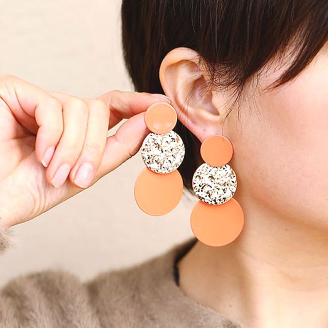 Sharkkira-Disc Alloy Statement Earring