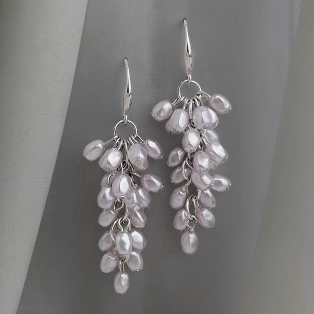 Sharkkira-Faux Perl Beaded Drop Earring