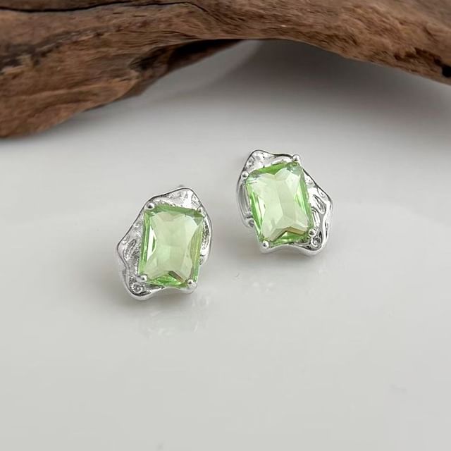 Sharkkira-Gemstone Stud Earring