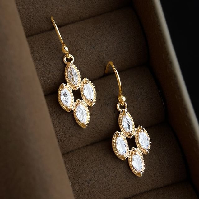 Sharkkira-Rhinestone Alloy Drop Earring