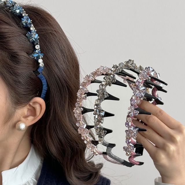Sharkkira-Rhinestone Headband