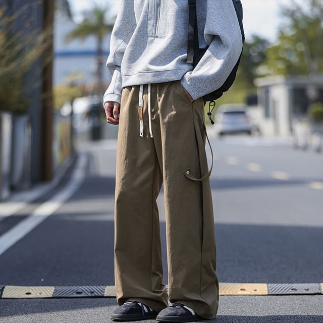 Sheck-High Waist Plain Wide Leg Pants