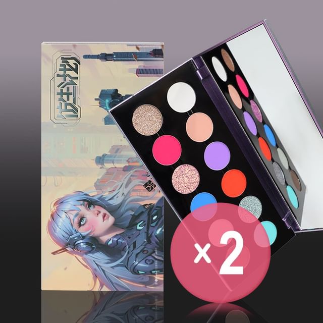 SheenEffect-Bionics Project 12-Color Chameleon Eyeshadow Palette 2pcs Bundle Set