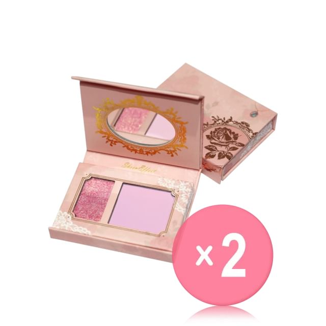 SheenEffect-Chameleon Highlighter Blush Palette - 4 Types 2pcs Bundle Set