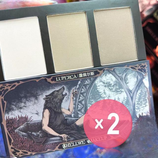 SHELLWE MAKEUP-3 Color Highlighter Contour Palette - Luperca 2pcs Bundle Set