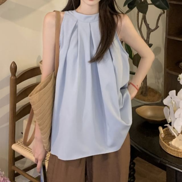 Shinsei-Halter Plain Blouse