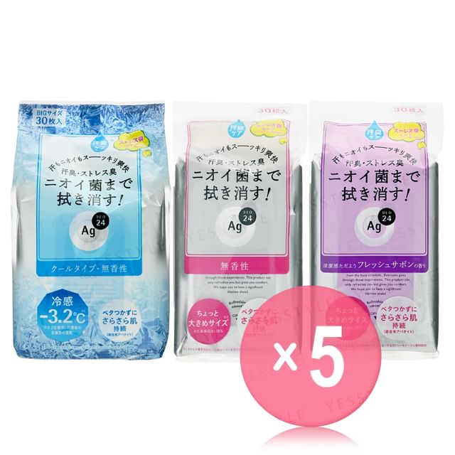 Shiseido-Ag Deo 24 Clear Shower Sheet 5pcs Bundle Set