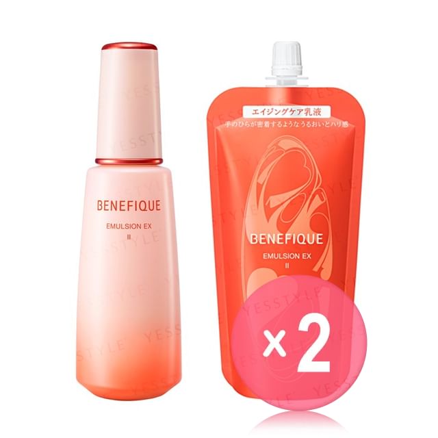BENEFIQUE LOTION II & EMULSION II セット Shiseido - Benefique Emulsion EX II 2pcs Bundle Set | YesStyle