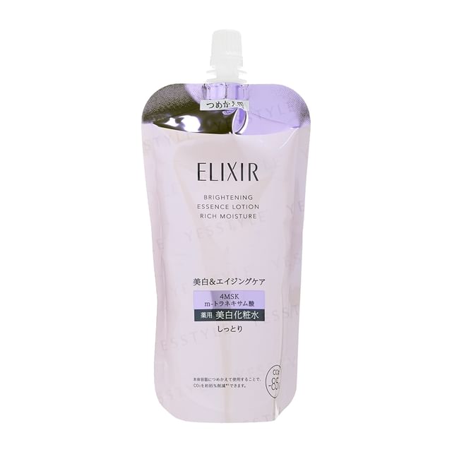 Style Elixir Shiseido - Elixir Brightening Essence Lotion Rich Moisture Refill ...