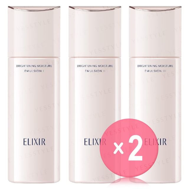 Shiseido-Elixir Brightening Moisture Emulsion 2pcs Bundle Set