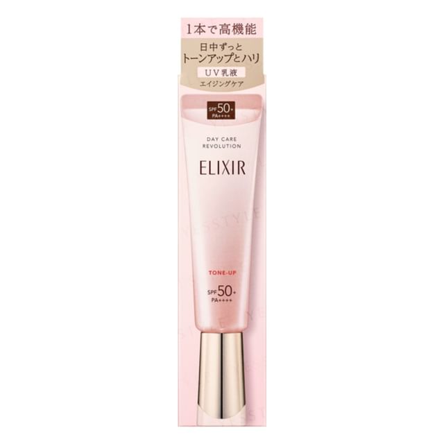 100%正規品 - Shiseido Elixir PA++++ 50+ SPF Up Tone Revolution Care Day 化粧下地