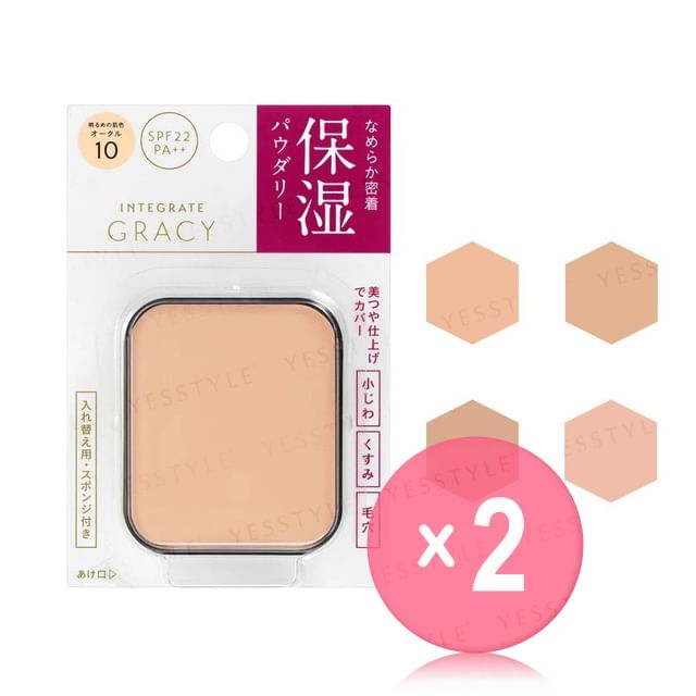 Shiseido-Integrate Gracy Moist Pact EX SPF 22 PA 2pcs Bundle Set