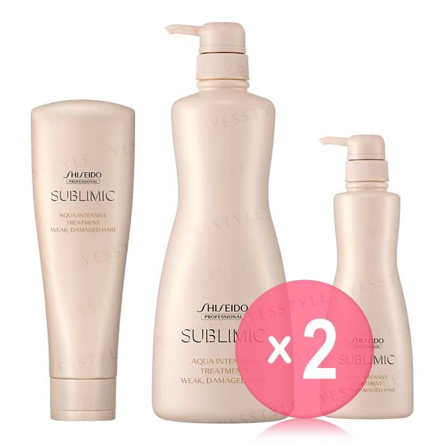 Shiseido Professional-Sublimic Aqua Intensive Treatment Weak Damaged Hair 2pcs Bundle Set