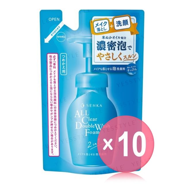 Shiseido-Senka All Clear Double Wash Foam Refill 10pcs Bundle Set