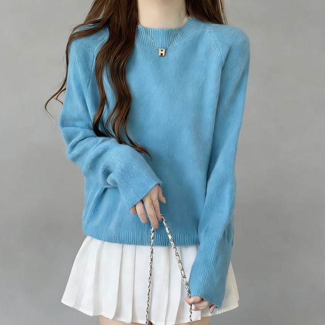 Sienne-Crewneck Plain Sweater