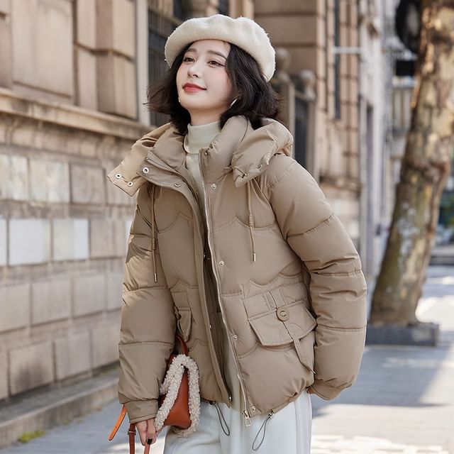Sienne-Hooded Padded Zip-Up Jacket