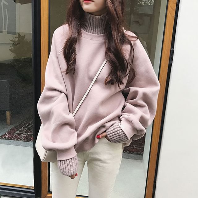 Sienne-Turtleneck Mock Two Piece Pullover