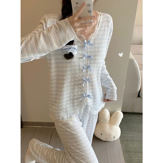 Siensien-Striped Pajama Set